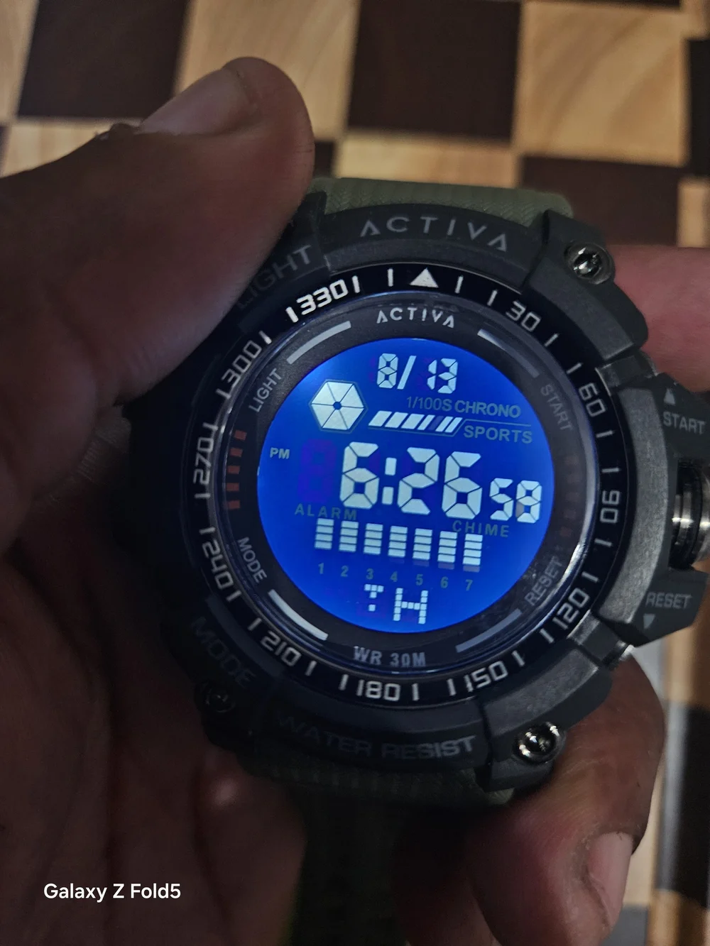 Activa Olive Green Digital Sport Watch with Black Bezel